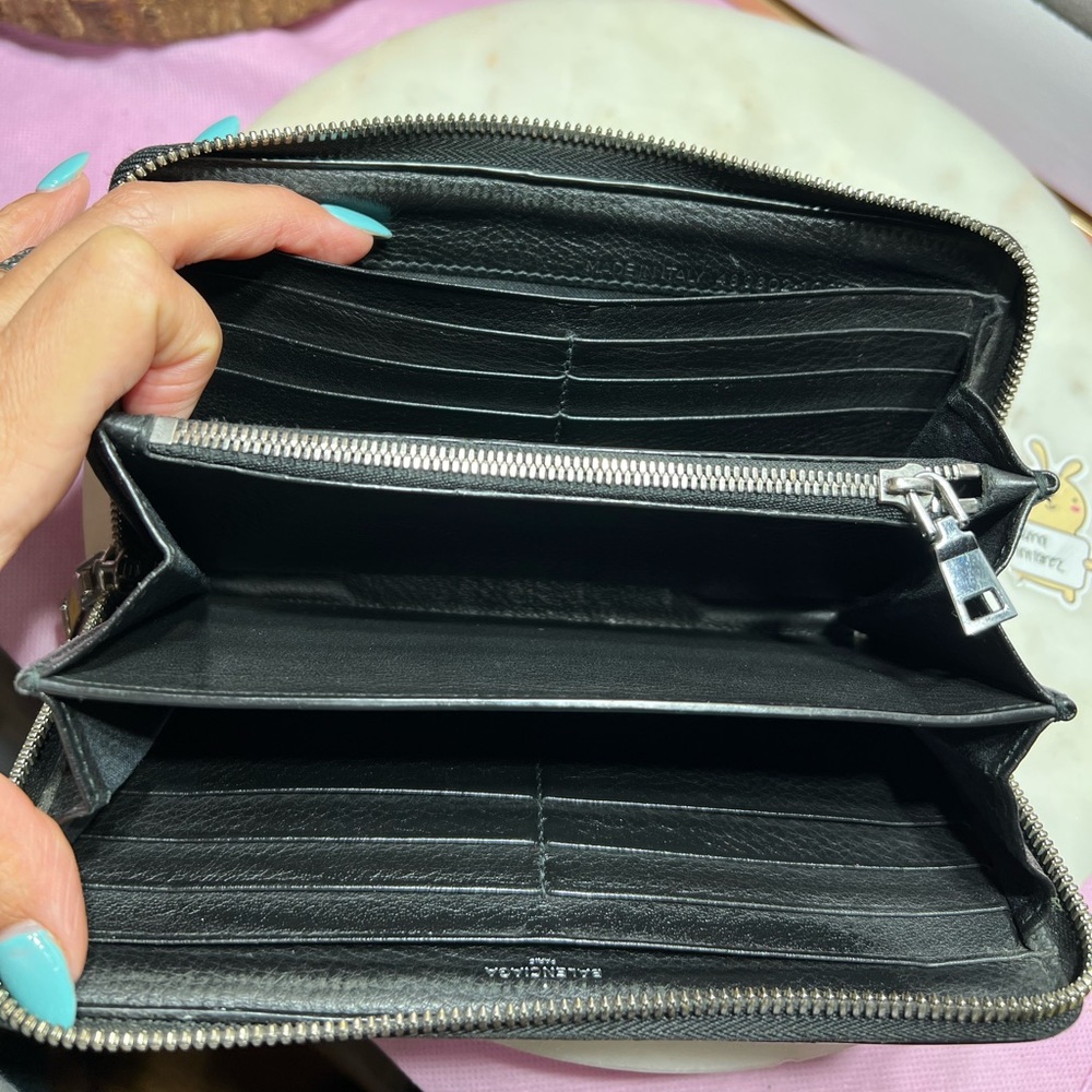 Balenciaga continental Black Leather Wallet EUC - Picture 6 of 17